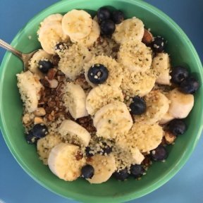 Gluten-free acai banana bowl from Backyard Bowls